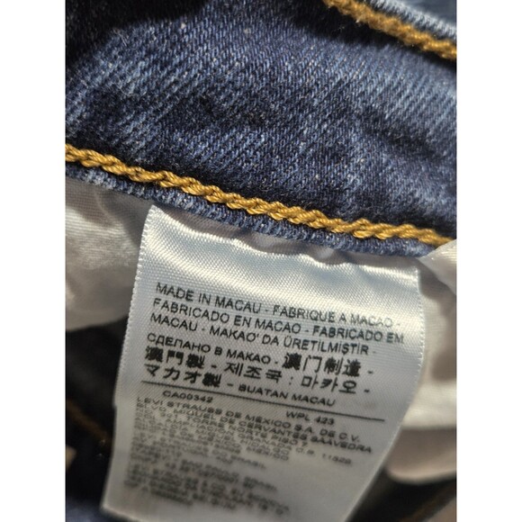 Levis Ribcage Boot Jeans Women 27x33 Blue Bootcut Denim Stretch Rodeo Western - Picture 8 of 14